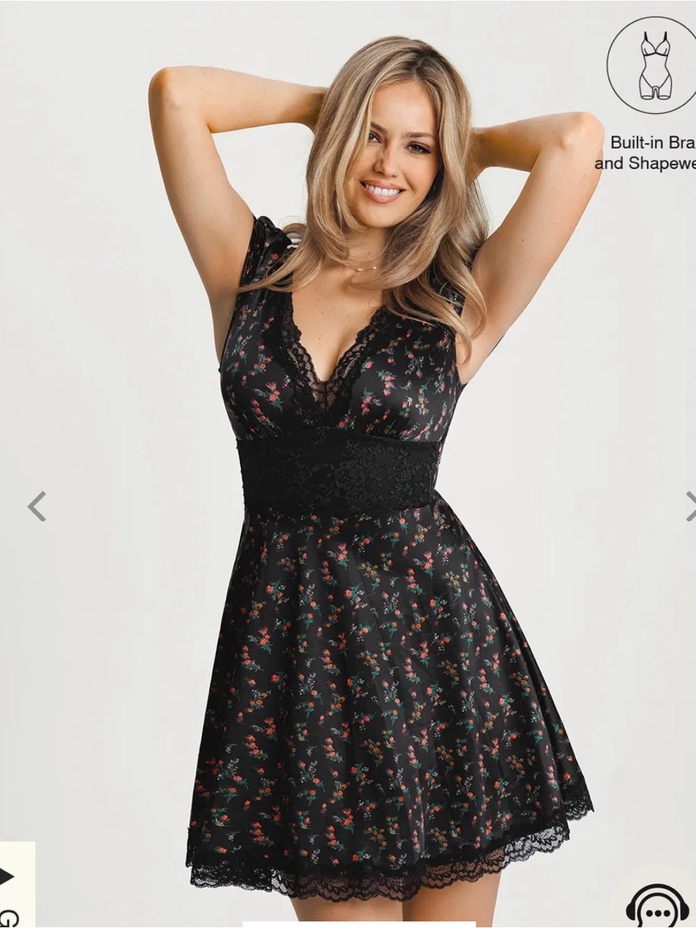 Popilush Lace Trim Sculpting mini dress 3XL NWT